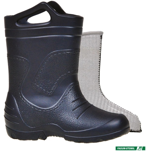 BUTY Z TWORZYWA EVA STOMILEK KALOSZE DLA DZIECI, ZE SKARPETĄ, GRANATOWE