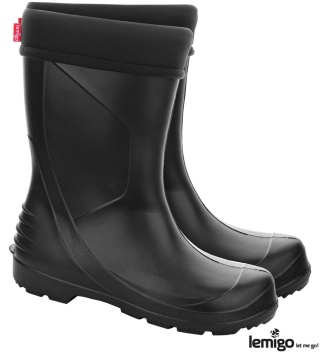 BUTY ZAWODOWE DAKOTA KALOSZE DAMSKIE CZARNE KRÓTKIE DO POŁOWY ŁYDKI