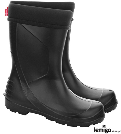 BUTY ZAWODOWE DAKOTA KALOSZE DAMSKIE CZARNE KRÓTKIE DO POŁOWY ŁYDKI