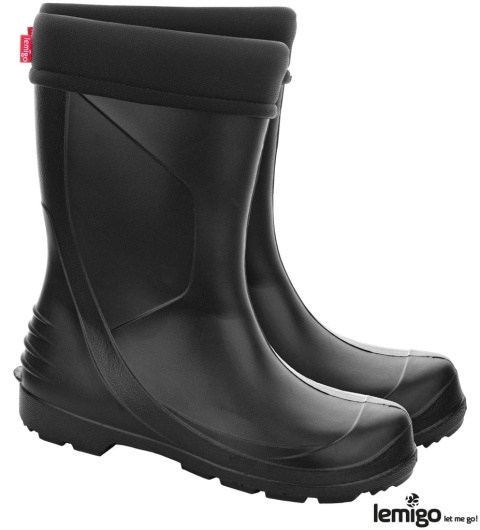 BUTY ZAWODOWE DAKOTA KALOSZE DAMSKIE CZARNE KRÓTKIE DO POŁOWY ŁYDKI