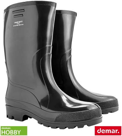 BUTY ZAWODOWE GRAND, KALOSZE DO PRAC DZIAŁKOWYCH, OB E, CZARNE
