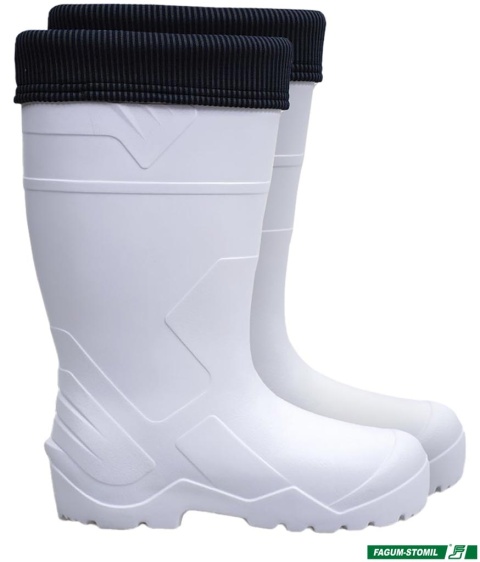 BUTY ZAWODOWE NAPOLI KALOSZE MĘSKIE, OCIEPLACZ, DO PRAC W OGRODZIE, BIAŁE