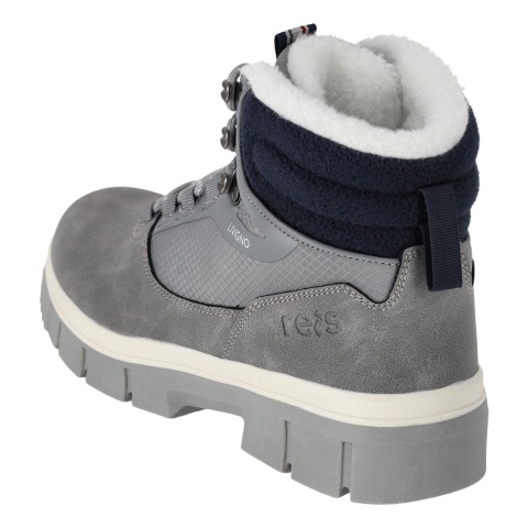 BUTY ZIMOWE LIVIGNO TRZEWIKI DAMSKIE POLAR, OCIEPLANE FUTERKIEM, GRANATOWE