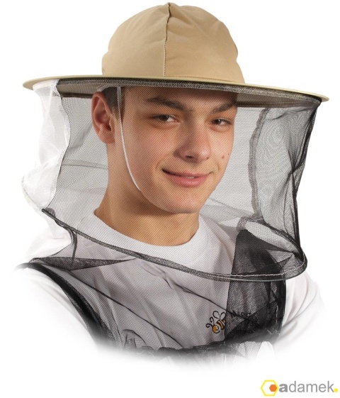 KAPELUSZ PSZCZELARSKI Z GUMĄ, POD RAMIONA