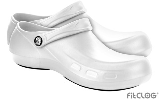 KLAPKI 8% VAT FITCLOGPP, LEKKIE, GUMOWA PODESZWA, EVA, PROFILOWANE, ANTYPOŚLIZGOWE, OB SRC E, BIAŁE