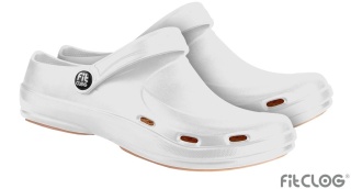 KLAPKI 8% VAT FITCLOG LEKKIE, EVA, PROFILOWANE, ANTYPOŚLIZGOWE, Z OTWORAMI, OB SRC E, BIAŁE