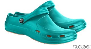 KLAPKI 8% VAT FITCLOG LEKKIE, EVA, PROFILOWANE, ANTYPOŚLIZGOWE, Z OTWORAMI, OB SRC E, TURKUSOWE