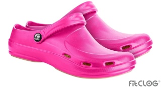 KLAPKI 8% VAT FITCLOG LEKKIE, EVA, PROFILOWANE, ANTYPOŚLIZGOWE, Z OTWORAMI, OB SRC E, FUKSJA