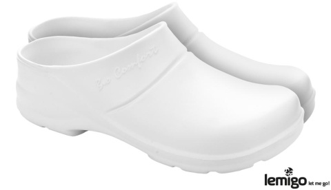 KLAPKI BIOCOMFORT OGRODOWE BIAŁE EVA