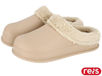 KLAPKI FLUFF Z TWORZYWA OCIEPLANE FUTERKIEM BEŻOWE