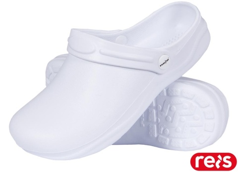 KLAPKI LAB Z TWORZYWA, DO PRACY W LABORATORIUM, SALONY KOSMETYCZNE, PLACÓWKI MEDYCZNE, BIAŁE