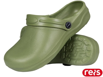 KLAPKI LAB Z TWORZYWA, DO PRACY W LABORATORIUM, SALONY KOSMETYCZNE, PLACÓWKI MEDYCZNE, OLIWKOWE