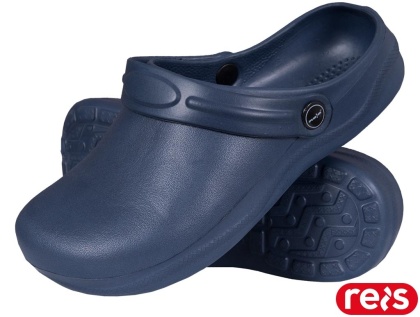 KLAPKI LAB Z TWORZYWA, DO PRACY W LABORATORIUM, SALONY KOSMETYCZNE, PLACÓWKI MEDYCZNE, GRANATOWE