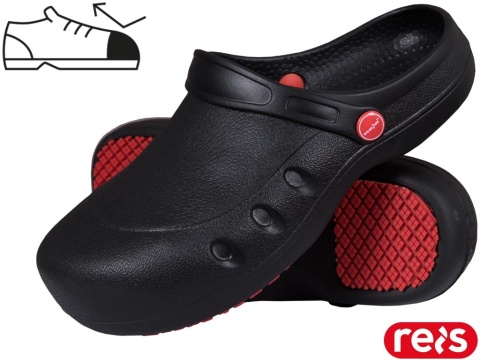 KLAPKI NIL ZE STALOWYMI WZMOCNIENIAMI CZARNE