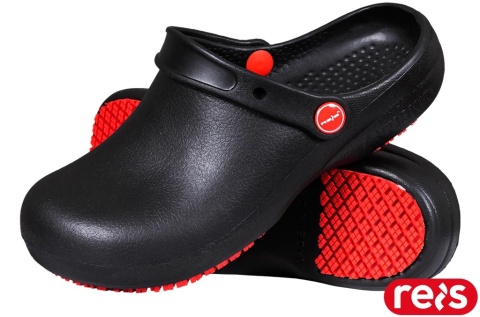 KLAPKI REN Z TWORZYWA, CZARNE