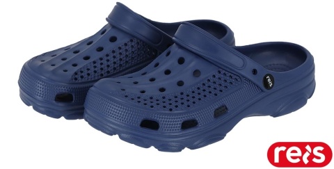 KLAPKI TRACE Z TWORZYWA, OTWORY ZAPEWNIAJĄCE CYRKULACJĘ, GRANATOWE KROKSY