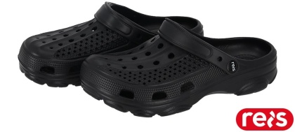 KLAPKI TRACE Z TWORZYWA, OTWORY ZAPEWNIAJĄCE CYRKULACJĘ, CZARNE KROKSY