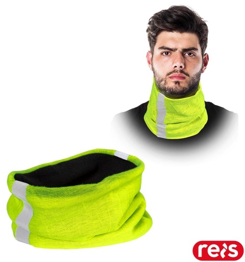 KOMIN BANDDUO OCIEPLANY Z PASEM ODBLASKOWYM, SELEDYNOWY