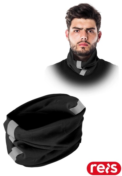 KOMIN BANDNEON Z PASEM ODBLASKOWYM, CZARNY