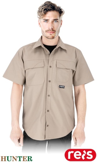 KOSZULA BIZZ MĘSKA Z KRÓTKIM RĘKAWEM, RIP-STOP ODPORNA NA ROZDARCIA, SURVIVAL, LEŚNICY, RYBACY