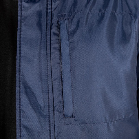 KURTKA OCHRONNA OCIEPLANA BALTIC ODSUWANY KAPTUR, CZARNO-SZARA