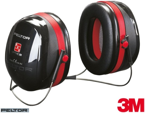 OCHRONNIK SŁUCHU Peltor™ OPTIME™ III KARK, NAKARKOWE, SNR=35 dB, NAUSZNIKI WYGŁUSZAJĄCE