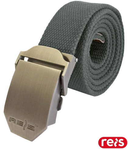 PASEK BOOM, METALOWA KLAMRA SZARY