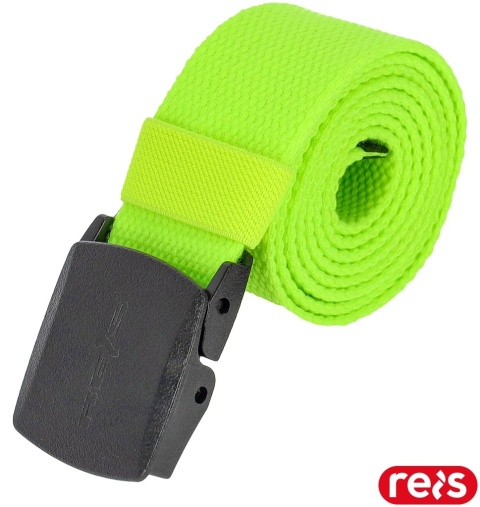 PASEK FLAR DO SPODNI, FLUO, PLASTIKOWA KLAMRA, ŻÓŁTY