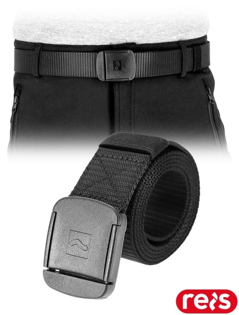 PASEK POP DO SPODNI METAL FREE, PLASTIKOWA KLAMRA CZARNY