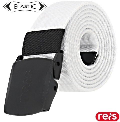 PASEK RAP DO SPODNI, ELASTYCZNYN Z PLASTIKOWĄ KLAMRĄ BIAŁY