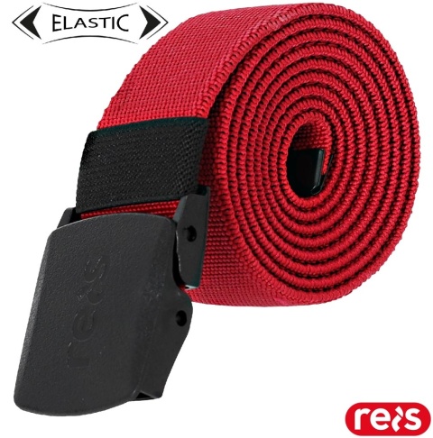 PASEK RAP DO SPODNI, ELASTYCZNYN Z PLASTIKOWĄ KLAMRĄ CZERWONY
