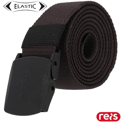 PASEK RAP DO SPODNI, ELASTYCZNYN Z PLASTIKOWĄ KLAMRĄ BRĄZOWY