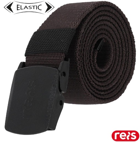 PASEK RAP DO SPODNI, ELASTYCZNYN Z PLASTIKOWĄ KLAMRĄ BRĄZOWY