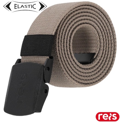 PASEK RAP DO SPODNI, ELASTYCZNYN Z PLASTIKOWĄ KLAMRĄ BEŻOWY