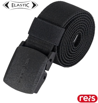 PASEK RAP DO SPODNI, ELASTYCZNY Z PLASTIKOWĄ KLAMRĄ CZARNY