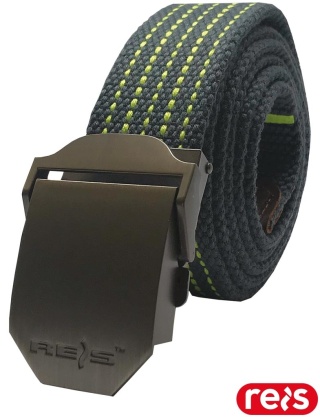 PASEK STRIP DO SPODNI, Z METALOWĄ KLAMRĄ SZARO-SELEDYNOWY