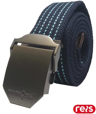 PASEK STRIP DO SPODNI, Z METALOWĄ KLAMRĄ GRANATOWO-NIEBIESKI