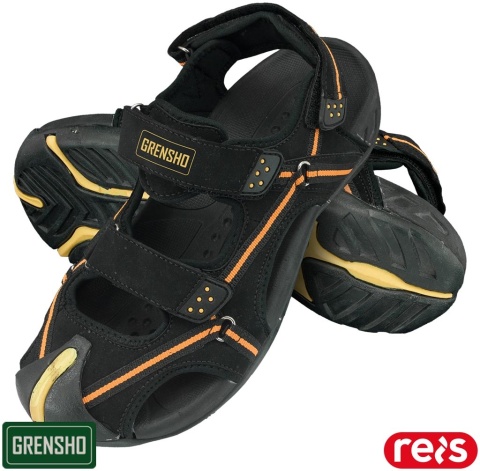 SANDAŁY MĘSKIE BREAK NUBUK, ZAPINANE NA RZEP