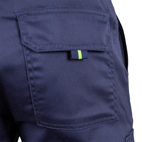 SPODNIE OCHRONNE DO PASA BAX ROBOCZE ELASTYCZNE PASY ODBLASKOWE, SZARO-ŻÓŁTE