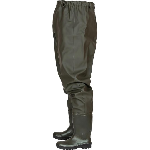 SPODNIOBUTY Z WGRZANYMI NA STAŁE KALOSZAMI, OB SRC, WODOCHRONNE, DLA WĘDKARZY, USŁUG WODOCIĄGOWYCH I KOMUNALNYCH