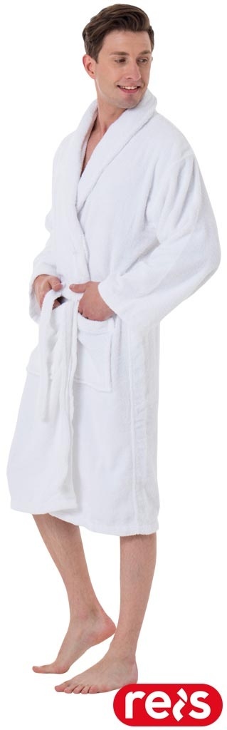 SZLAFROK BIAŁY FROTTE 100% BAWEŁNA, DO SPA, DLA HOTELI, GABINETÓW KOSMETYCZNYCH