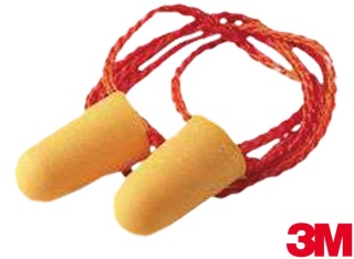 WKŁADKI PRZECIWHAŁASOWE 1110LINE, SNR=37 dB, ZATYCZKI NA SZNURKU, POMARAŃCZOWE, 100PAR