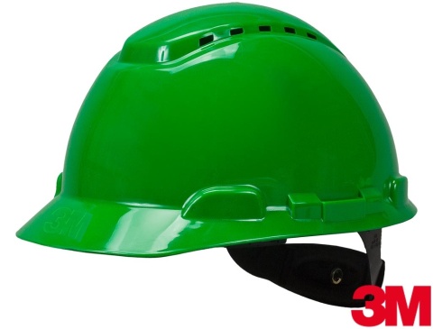 HEŁM OCHRONNY H700N, WĄSKI DASZEK, WENTYLACJA ZIELONY