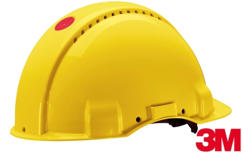 HEŁM OCHRONNY SOLARISN, WENTYLACJA, WĄSKI DASZEK, ODPORNOŚĆ NA PROMIENIOWANIE, ŻÓŁTY