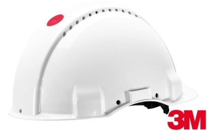 HEŁM OCHRONNY SOLARISN, WENTYLACJA, WĄSKI DASZEK, ODPORNOŚĆ NA PROMIENIOWANIE, BIAŁY