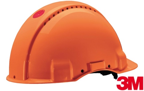 HEŁM OCHRONNY SOLARISN, WENTYLACJA, WĄSKI DASZEK, ODPORNOŚĆ NA PROMIENIOWANIE, POMARAŃCZOWY