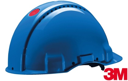 HEŁM OCHRONNY SOLARISN, WENTYLACJA, WĄSKI DASZEK, ODPORNOŚĆ NA PROMIENIOWANIE, NIEBIESKI