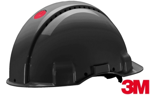 HEŁM OCHRONNY SOLARISN, WENTYLACJA, WĄSKI DASZEK, ODPORNOŚĆ NA PROMIENIOWANIE, CZARNY