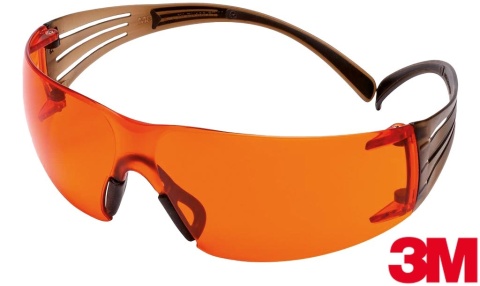 OKULARY OCHRONNE SECUREFIT 406 POWŁOKA CHRONIĄCA PRZED ZAPAROWANIEM, POMARAŃCZOWE