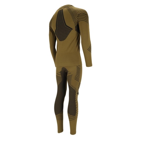 KOMPLET TERMOAKTYWNY VERRAN MĘSKA BIELIZNA IZOLUJE PRZED ZIMNEM, CZARNO-BRĄZOWY